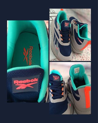 Tenis Reebok Azul y Naranja