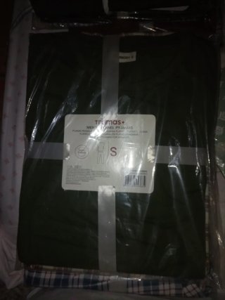 Pijama hombre tramas negro