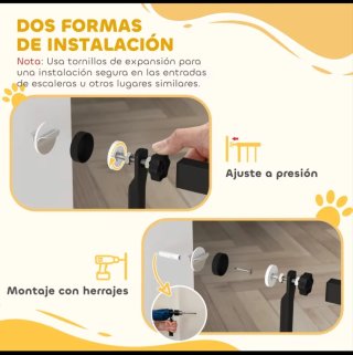 Barrera para animales PawHut altura ajustable
