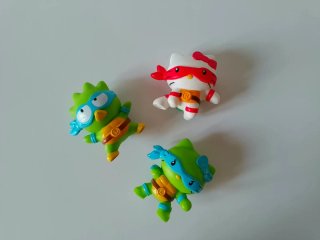 Set di 3 statuine Tartarughe Ninja per Hello Kitty