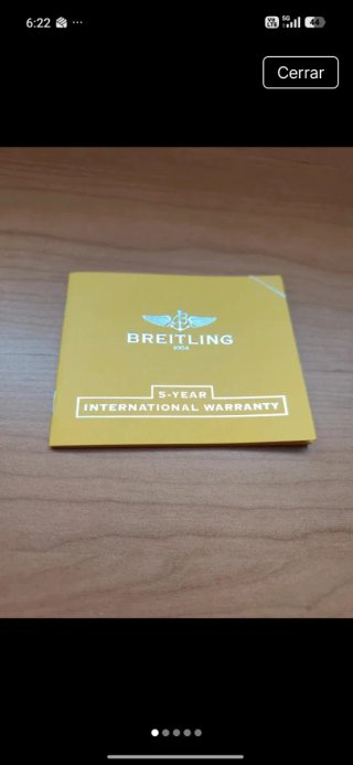 6 Tarjeta Breitling a estrenar troquelada