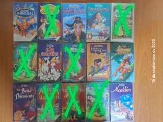 Walt Disney VHS (últimos y venta por unidades)
