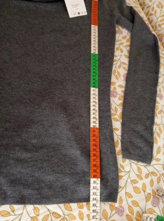 Suéter de cuello alto Zara Gris