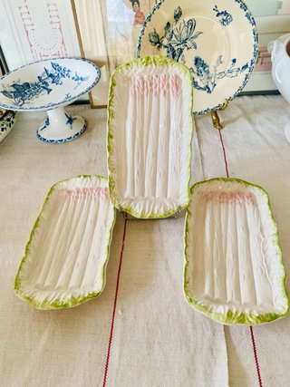 Platos Espárragos Vintage mayólica precio unidad