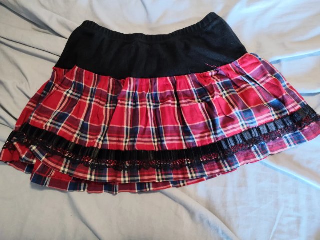 Minifalda plisada de cuadros