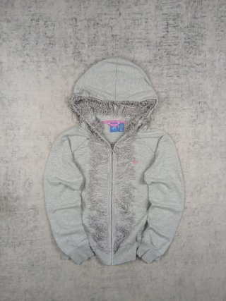 Felpa Adidas Grigia Frange Y2K Vintage