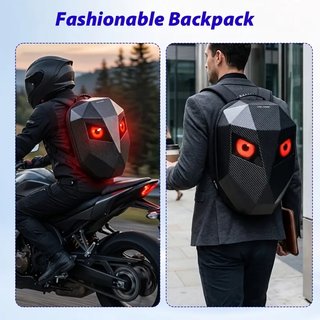 Mochila Gelrova LED rígida para moto, diseño 3D