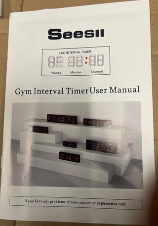 Reloj Digital LED Seesii Interval Timer