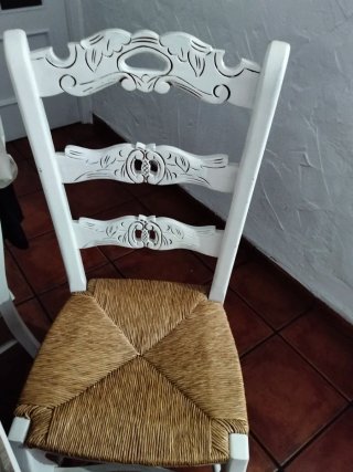 Set de 6 sillas de madera rústica