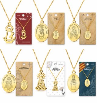 Collares imágenes de algunas Vírgenes de España