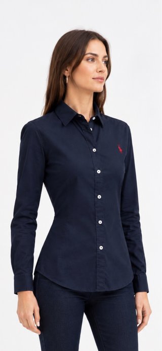Camisa Polo Club Azul Marina T/S elegancia & sport