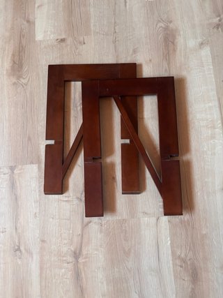 Portariviste pieghevole vintage in legno scuro