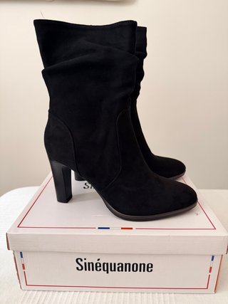 Botines Sinéquanone ante tacón negro talla 39