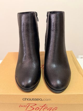 Botines MyBottega negros brillo tacón 39