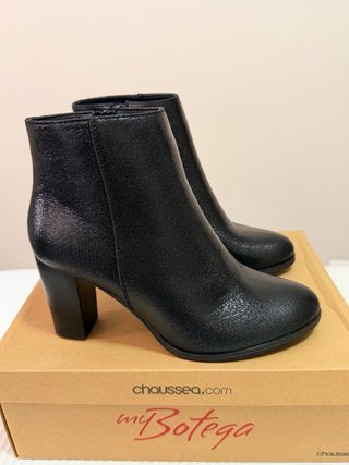 Botines MyBottega negros brillo tacón 39