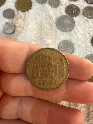 Moneda 500 Pesetas España Antigua y de 25 pesetas