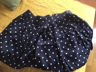 Falda pantalón Nice Things Azul con topos blancos