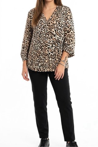 Blusa con estampado animal