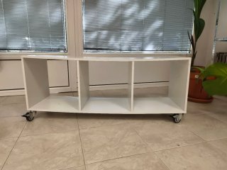 Estantería tipo Kallax Ikea Blanca con Ruedas