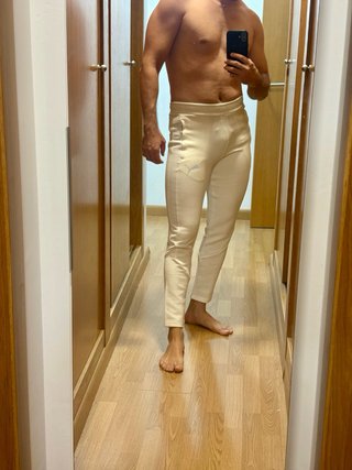 Pantalón chándal Puma Talla S Beige
