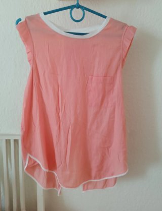 Blusa sin mangas Cortefiel coral