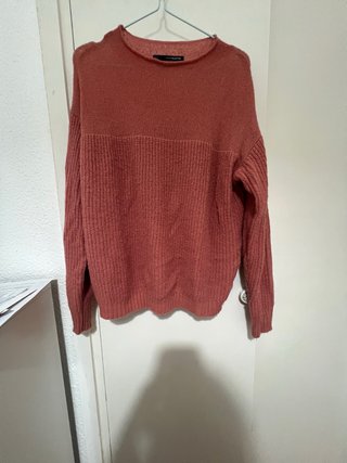 Jersey Sfera punto fino y grueso coral Talla M