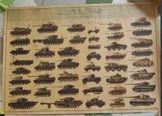Poster Militaria WWII D-Day Carri Armati 36x51