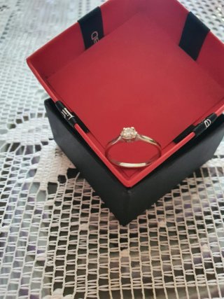 Anillo Oro Blanco 18k/2gr.   Diamante