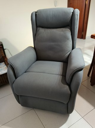 Sillón Eléctrico Reclinable polipiel Gris