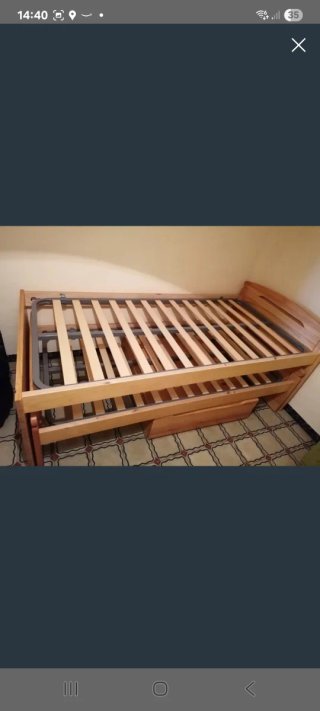 Letto a castello in legno di pino