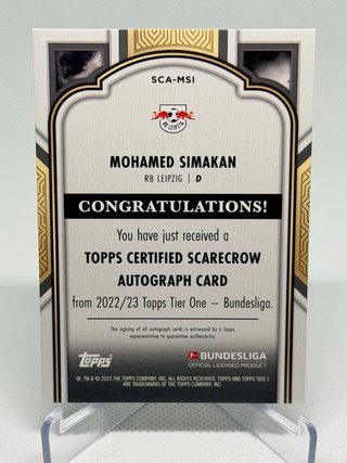 Mohamed Simakan /120 Autógrafo Topps Tier One