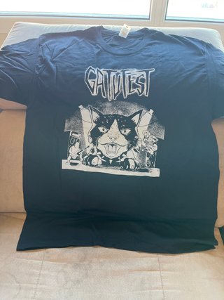 Camiseta Negra Estampada Talla XL