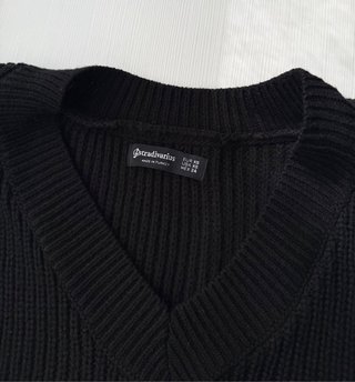 Chaleco de punto negro Stradivarius