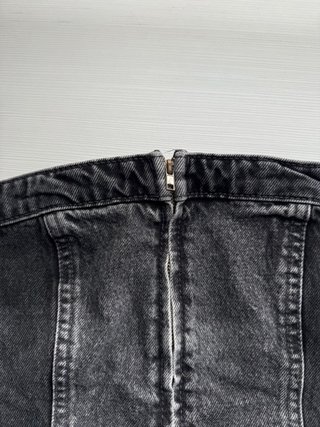 Top de banda vaquero gris