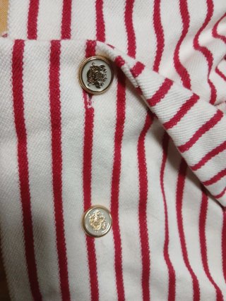 Chaqueta Zara Rayas Roja Blanca Talla s