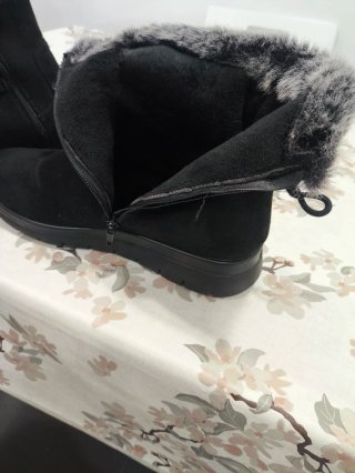 Botines negros con pelo