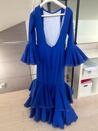 Vestido de sevillana azul