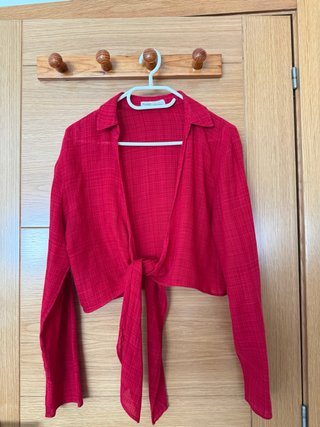 Blusa Roja Pull&Bear Talla S