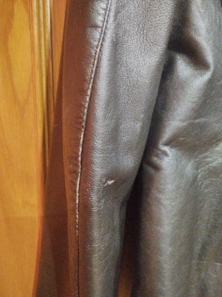 Blazer de Piel Marrón Talla XS
