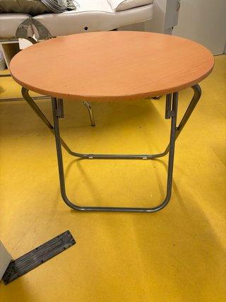 Mesa auxiliar plegable madera y metal
