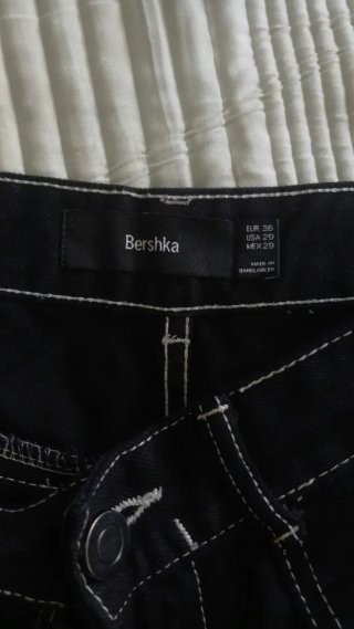Pantalón cargo Bershka hombre negro Talla 36