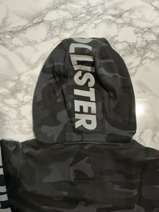 Sudadera Hollister Camuflaje Negro Talla S