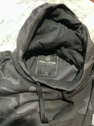 Sudadera Hollister Camuflaje Negro Talla S