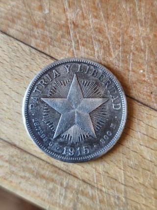 Peso Cubano Plata 1915