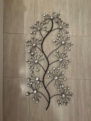 Decoración de Pared Metálica Floral