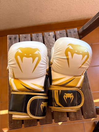 Guantes MMA Venum Blanco y Dorado