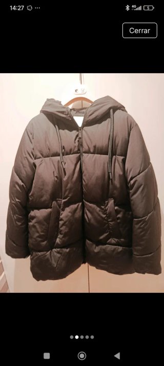 Chaquetón TL Negro con Capucha usado solo una vez