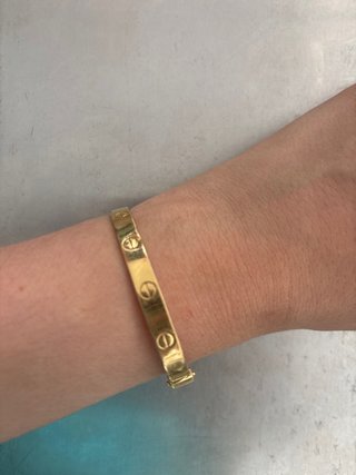 Brazalete cartier replica oro 18k 7’8G