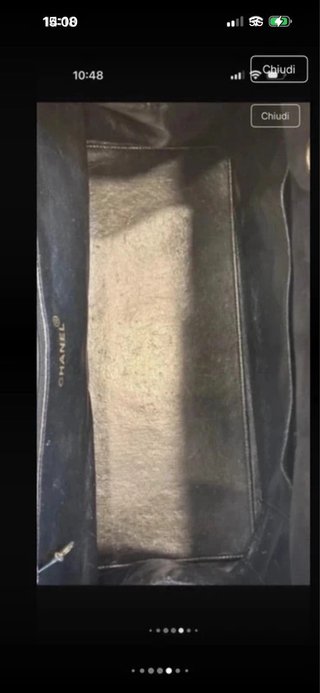 Borsa Chanel Vintage Pelle Nera Anni 80/90