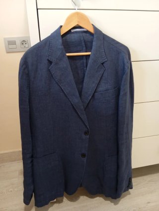 Americana Pedro de Hierro Lino Azul Marino